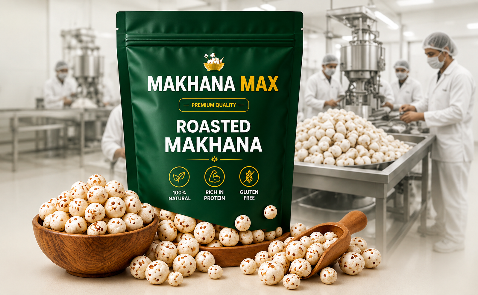 Makhana Max private label packaging